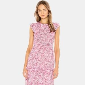 Banjanan Iris Smocked Tiered Maxi Dress Sz S